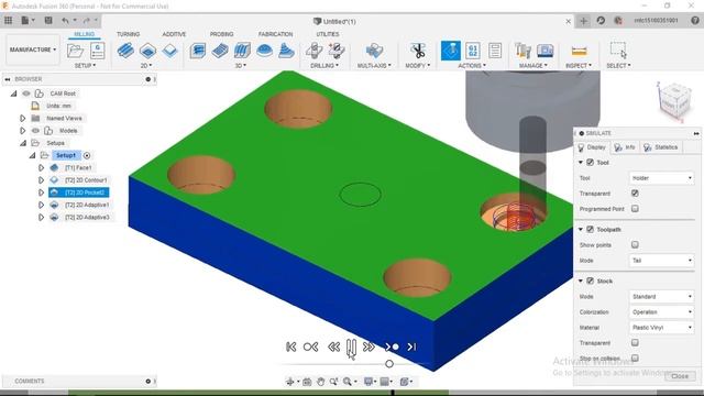 CAM in Autodesk Fusion 360 sample 1 смотреть онлайн
