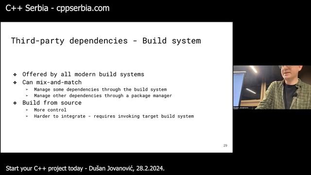 Dušan Jovanović — Start your C++ project today — 28.2.2024. смотреть онлайн