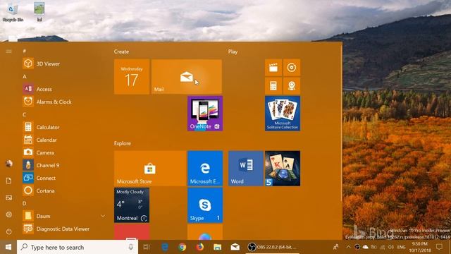 Quick look and review Windows 10 Insider preview Build 18262 19H1 October 17th 2018 смотреть онлайн