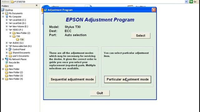 Epson T30 reset, waste ink pad counter смотреть онлайн