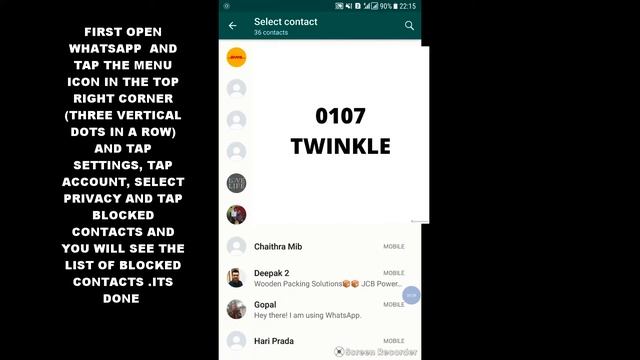 HOW TO VIEW THE LIST OF BLOCKED CONTACTS IN WHATSAPP ANDROID смотреть онлайн