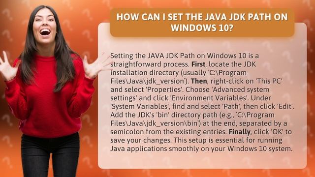How Can I Set the JAVA JDK Path on Windows 10? смотреть онлайн