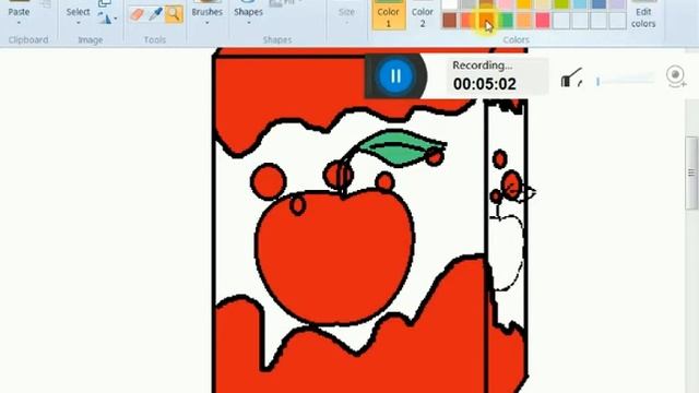 How to draw A #Apple Juice Box Easy IN MS PAINT BY K. E. D. ARTS. смотреть онлайн