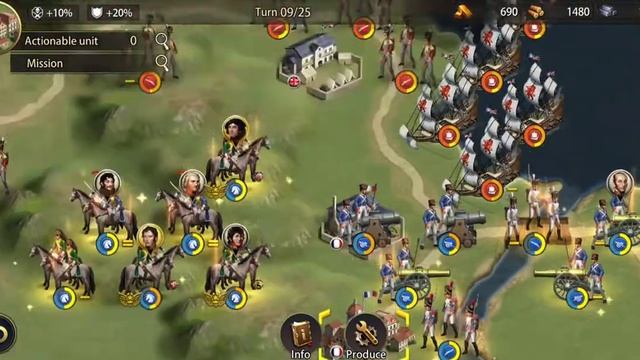 Grand War France lvl 20 (Siege of Corunna easy) смотреть онлайн