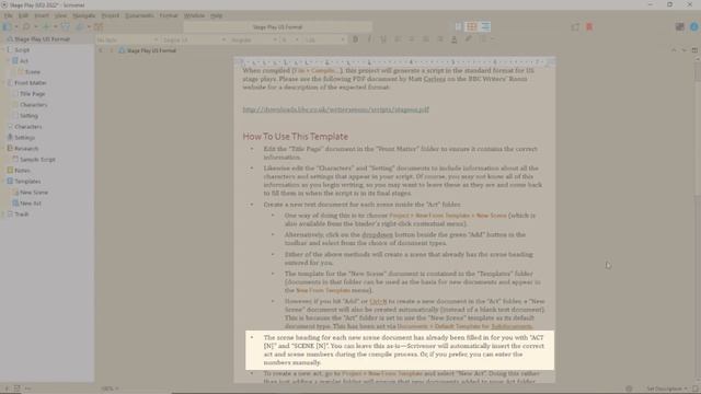 Scrivener 3 for Windows: Stage Play (US) Template смотреть онлайн