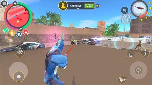 Rope Hero: Vice Town (BBQ Red Heat Gun - Heavy Weapon) Car Robot Warmed UP - Android Gameplay HD смотреть онлайн