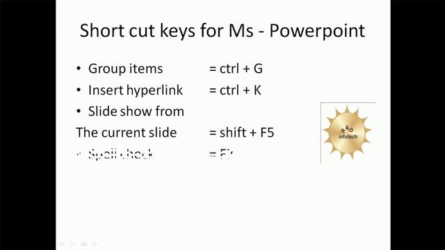 List of all Powerpoint short cut keys смотреть онлайн