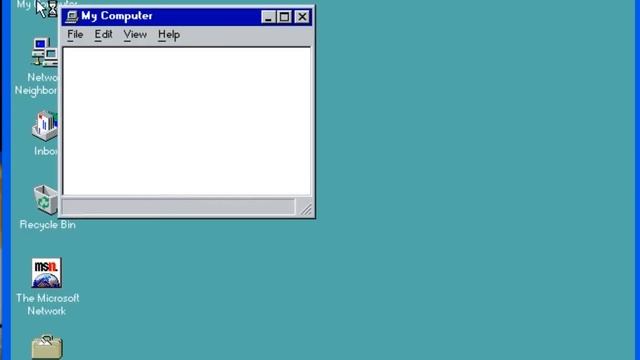 Windows 95 Build 810 In DosBox смотреть онлайн