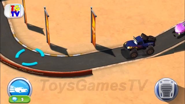 Blue Grit vs Holley McQueen Track | Cars Fast as Lightning смотреть онлайн