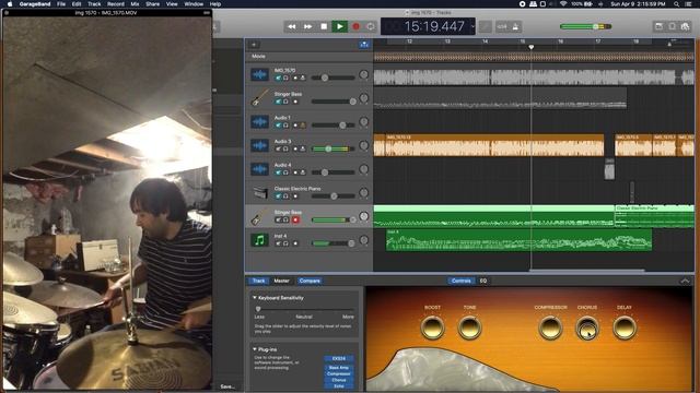 drums / bass / piano self nujazz trio - garageband mac + soundflower channeling смотреть онлайн