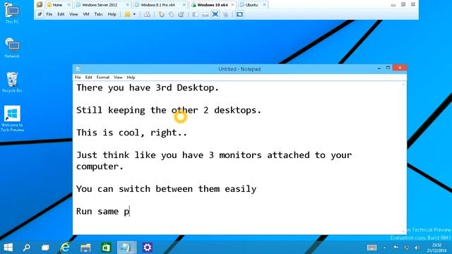 Multiple Desktops in Windows 10. Easily add desktop to your Windows смотреть онлайн