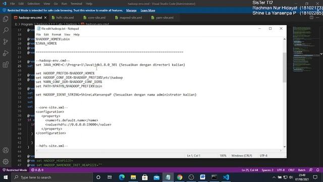 Sistem Terdistribusi TI2 - Install Hadoop windows 10 смотреть онлайн