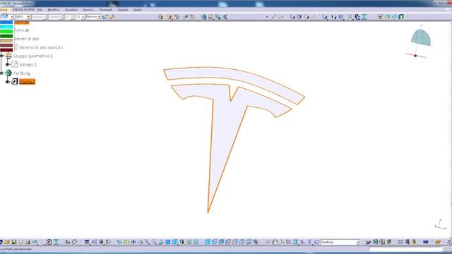 TESLA logo with CATIA-V5 смотреть онлайн
