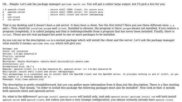 What's the difference between ssh and openssh packages? смотреть онлайн