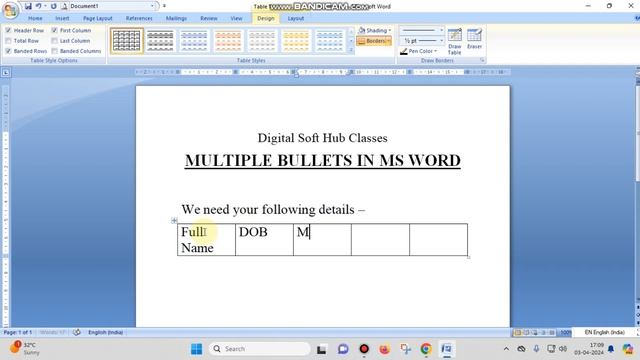 multiple bullets in single line in ms word in hindi смотреть онлайн