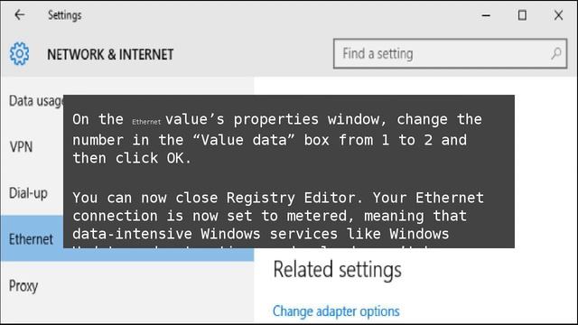 How to Set an Ethernet Connection as Metered in Windows 8 and 10 смотреть онлайн