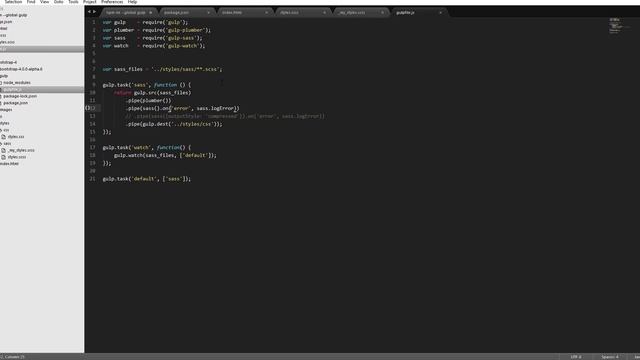 4. Настройка модулей в gulpfile.js смотреть онлайн