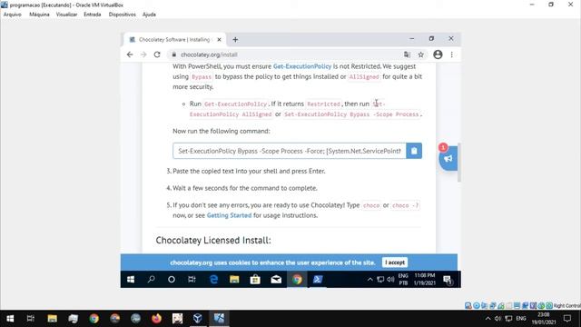 Instalando o gerenciador de pacotes chocolatey no windows смотреть онлайн