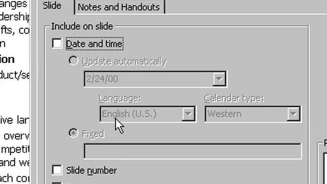 Microsoft Office PowerPoint 2000 View header & footer смотреть онлайн