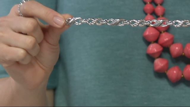 Carolyn Pollack Sterling Silver Infinity Link Bracelet, 21.0g on QVC смотреть онлайн