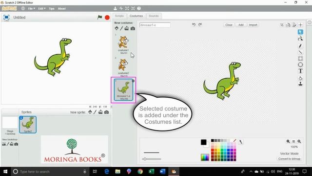 Scratch 2.0 - How to Change the appearance of a Sprite in Scratch in Windows 10 смотреть онлайн