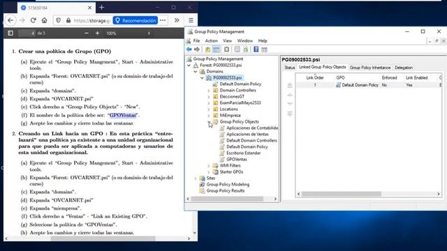 Lab3 - Administración y Delegación de permisos AD y GPO Windows Server 2016 смотреть онлайн