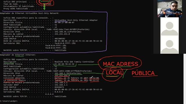 cmd, ipconfig, ipconfig/all. adaptador red, solucionador problemas. смотреть онлайн