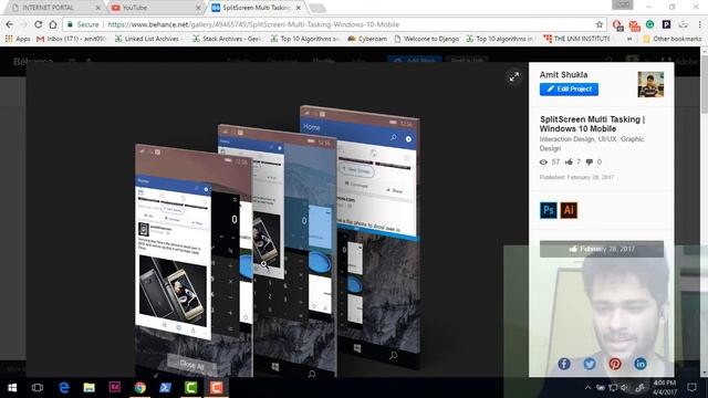 Windows 10 Mobile | Split Screen Multitasking | Card Layout | Concept UI смотреть онлайн