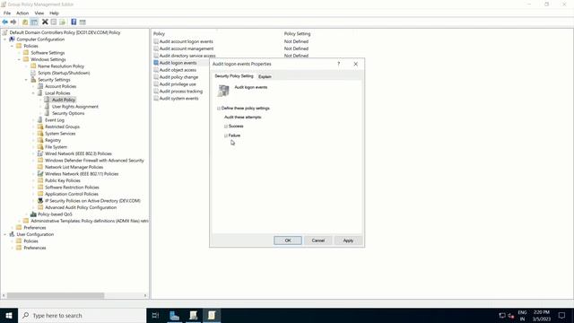 How to configure audit policy in windows server смотреть онлайн