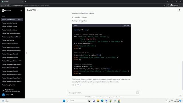 pandas set index delete column смотреть онлайн
