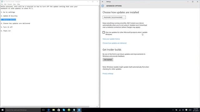 Turn Off Windows 10 Bandwith Sharing Setting