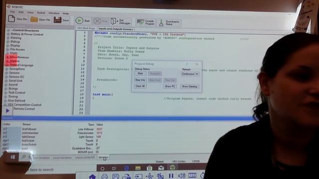 Using Debugger Windows in RobotC смотреть онлайн