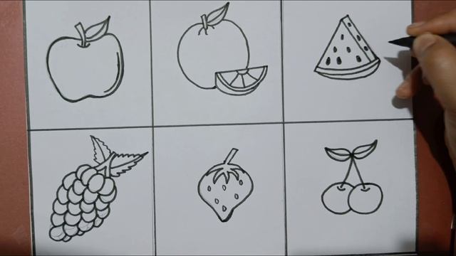 How To Draw Fruits Easy Step By Step | Different Types Of Fruits Drawing | Fruits Drawing Easy смотреть онлайн