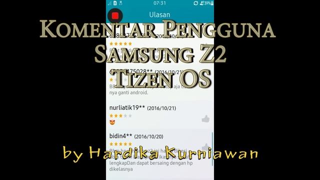 HEBOH! Ini Dia Komentar Pengguna SAMSUNG Z2 Pakai OS Terbaru Di TIZEN STORE смотреть онлайн
