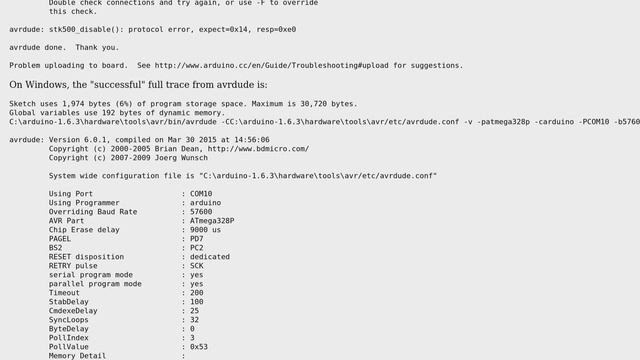 Arduino: avrdude/stk500 protocol error смотреть онлайн