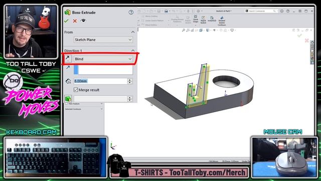 quickly create SOLIDWORKS extrudes using these END CONDITION shortcuts! смотреть онлайн