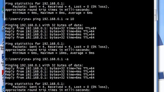 PING,ARP,GETMAC and IPconfig смотреть онлайн