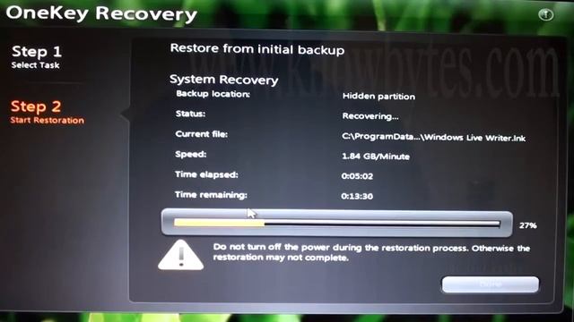 Lenovo Ideapad Y580 OneKey Recovery смотреть онлайн