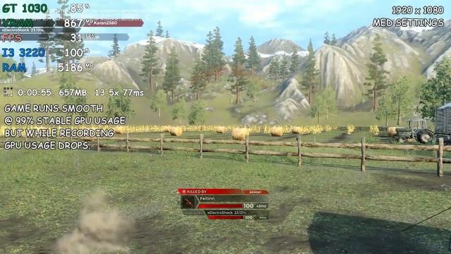 H1Z1 [PC] - I3-3220 + GT 1030 смотреть онлайн