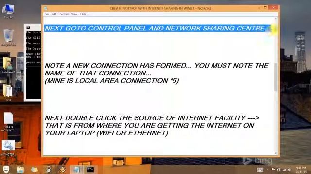 EASILY CREATE HOTSPOT WITH INTERNET SHARING IN WINDOWS 8.1 PC/LAPTOP смотреть онлайн