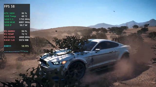 Need for Speed Payback Gameplay on 4600H 1650 Lenovo Legion 5 (MSI Afterburner Stats) смотреть онлайн