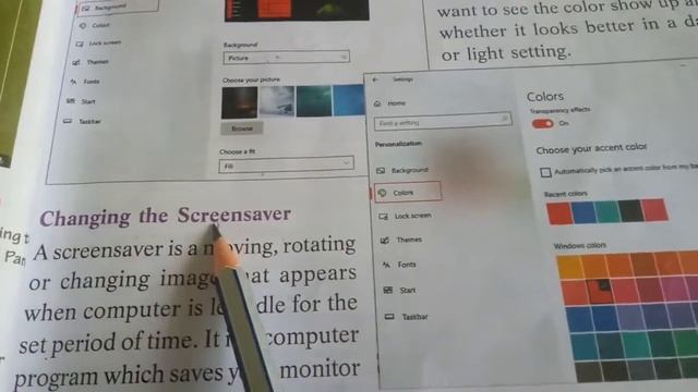 Class 3rd Computer Lesson 4, steps of changing desktop background and screen saver смотреть онлайн