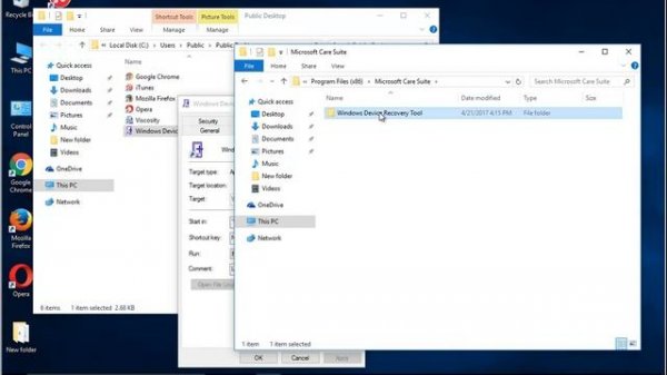 Uninstall Windows Device Recovery Tool on Windows 10
