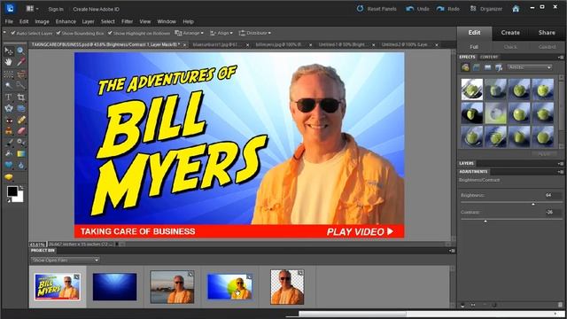 Creating title graphics and video billboards using Photoshop Elements смотреть онлайн