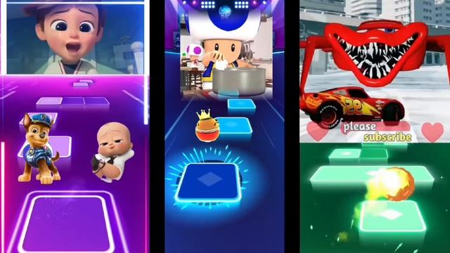 The baby boss Vs Super Mario Vs Lightning McQueen X Coffin Dance Tiles Hop EDM Rush || Who is best смотреть онлайн