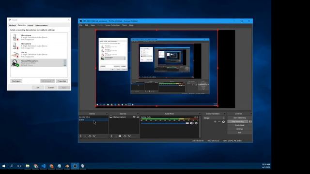 recording windows desktop using Open Broadcast Studio (OBS)