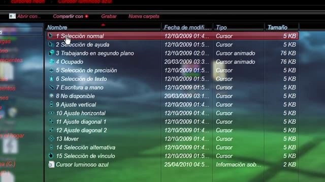 Como descargar e instalar cursores luminosos смотреть онлайн