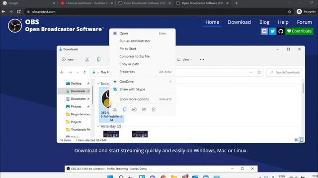 Beginner's Guide to Installing OBS Studio on Windows 11 | OBS Studio Tutorial смотреть онлайн