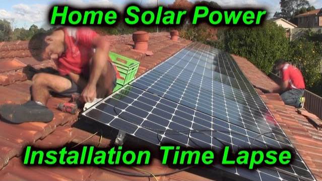 Home Solar Power System Installation Time Lapse