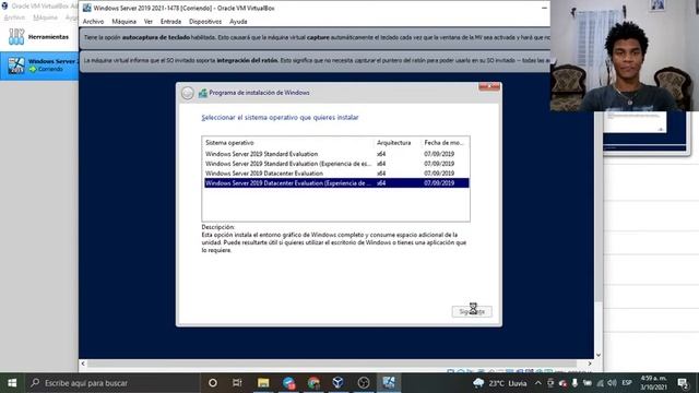 1 1 Instalación de Windows Server 2019 Datacenter Experiencia de escritorio смотреть онлайн